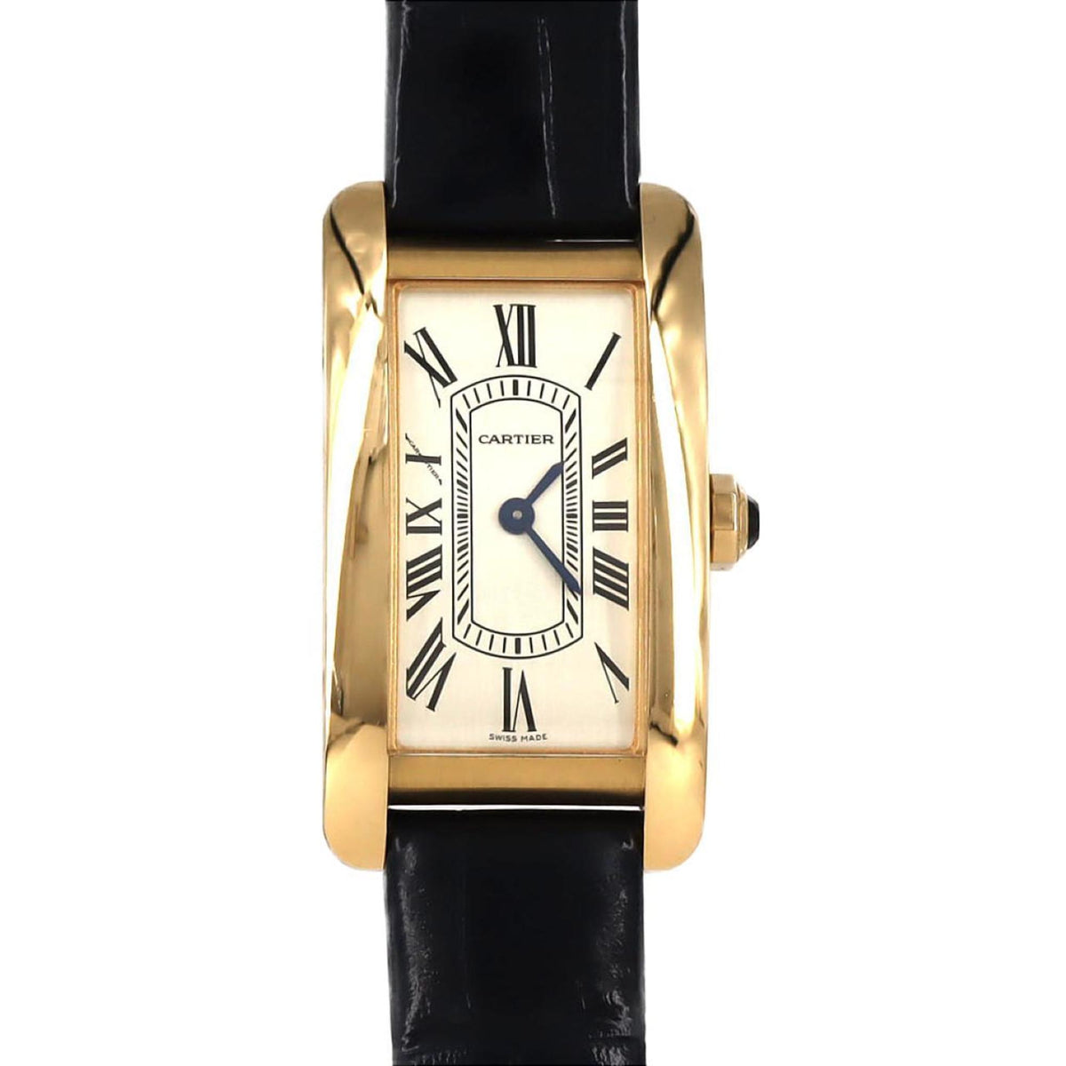 Pre-Owned Cartier Tank Am?ricaine SM YG WGTA0299 Quartz Watch