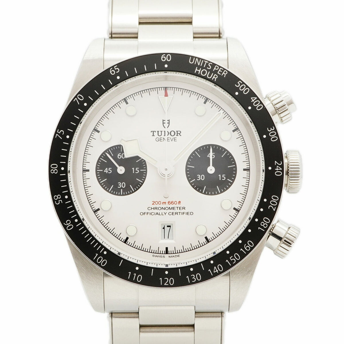 Pre-Owned Tudor Black Bay Chrono 79360N Silver Dial Men's Watch