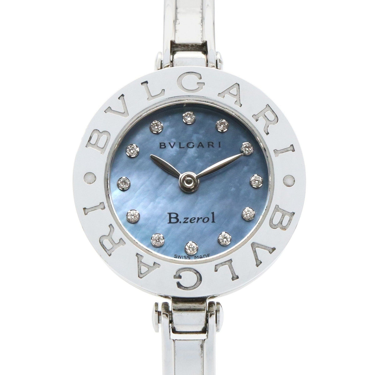 Pre-Owned BVLGARI B-zero1 Watch, Stainless Steel, Women's, Blue Shell, BZ22S