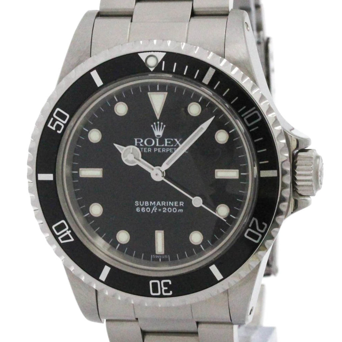 Pre-Owned ROLEX Submariner 5513 L Serial Stainless Steel Automatic Watch