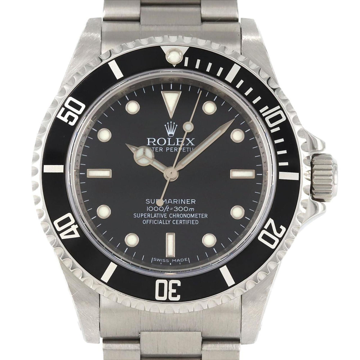 Montre-bracelet automatique Rolex Submariner No Date 14060M SS d'occasion, série V 
