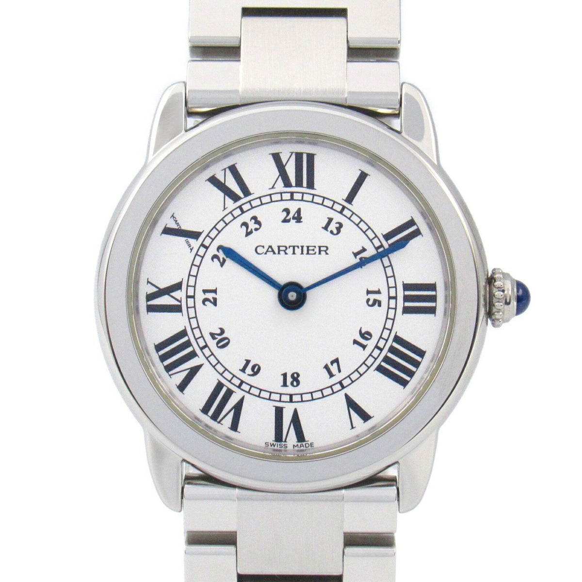 Pre-Owned Cartier Rondo Solo SM Watch Stainless Steel Women's White W6701004