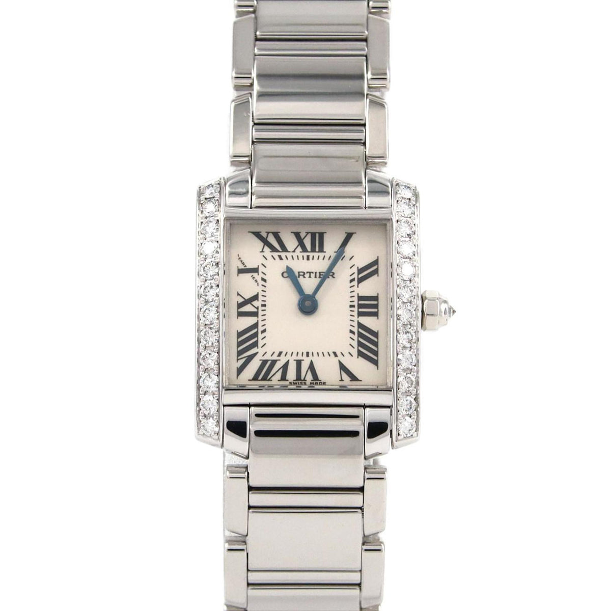 Gebrauchte Cartier Tank Francaise SM WG D WE1002S3 Armbanduhr Quarz 