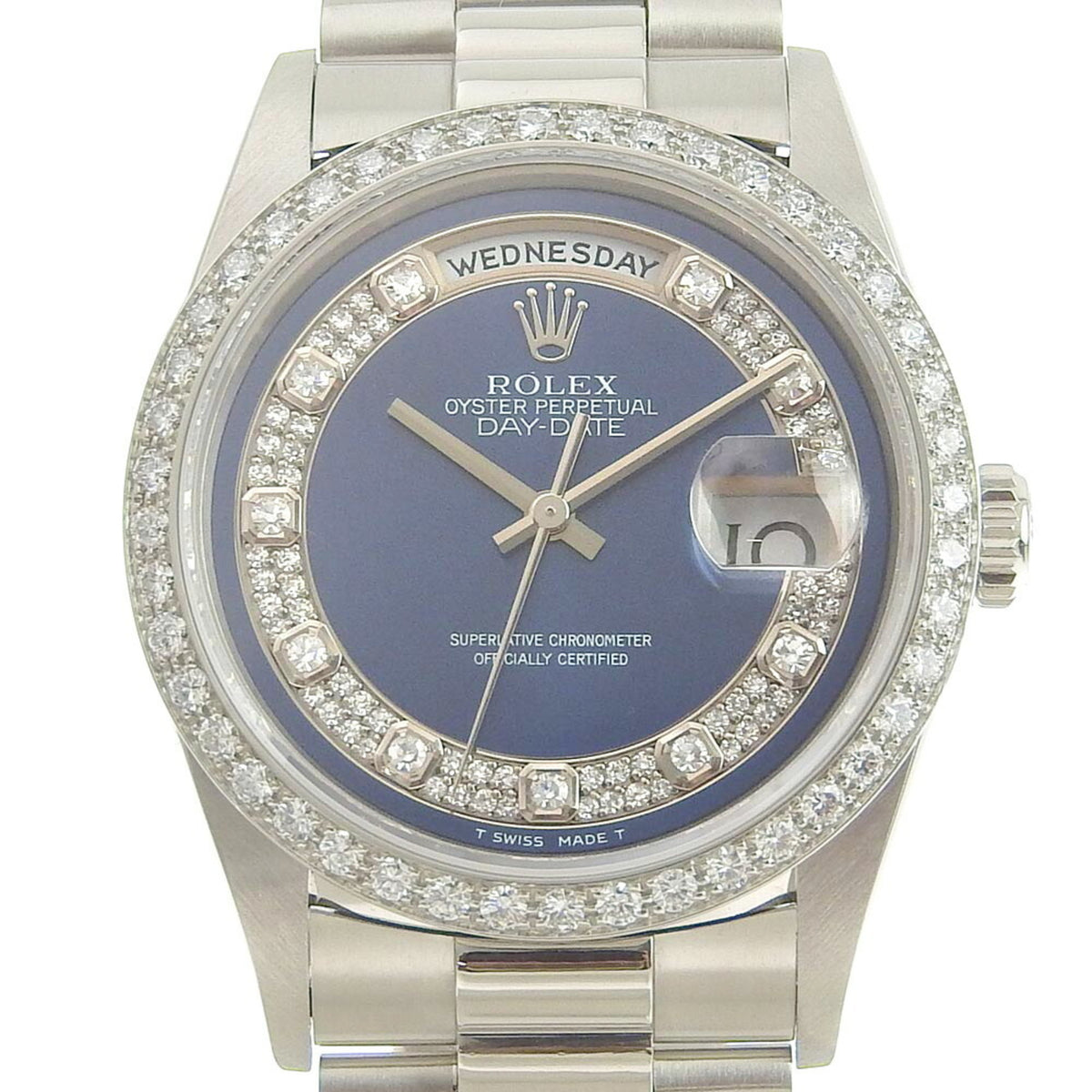 Montre-bracelet Rolex Day Date automatique pour homme d'occasion, modèle Milyard 18346MG L n° 2022/05, révisée 