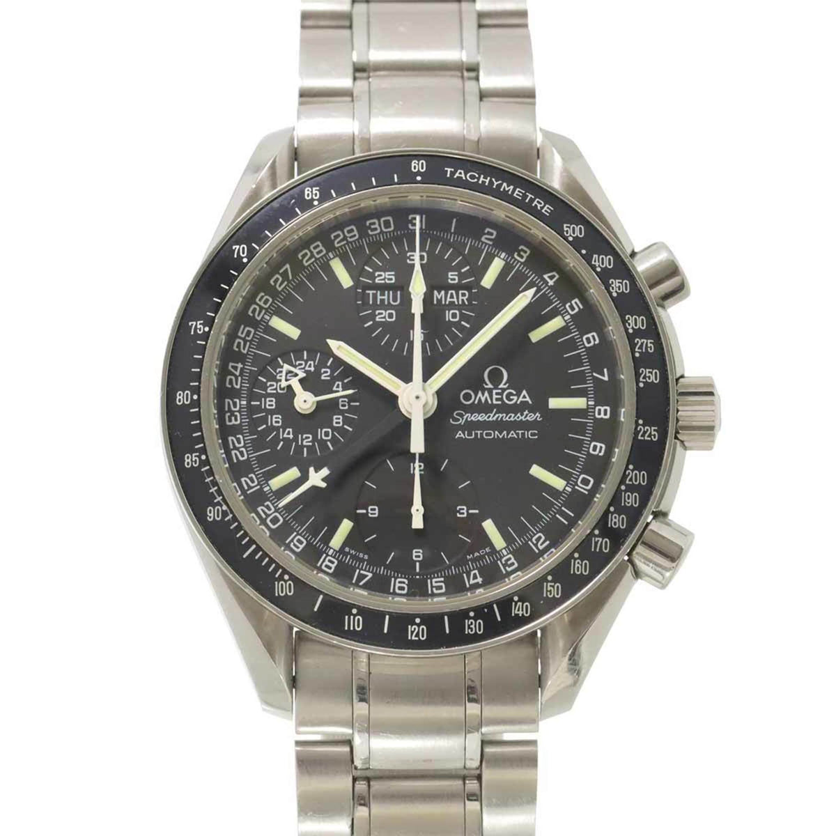 Pre-Owned OMEGA Speedmaster Mark 40 Cosmos Triple Calendar 3520 50 Men's Watch Black Automatic
