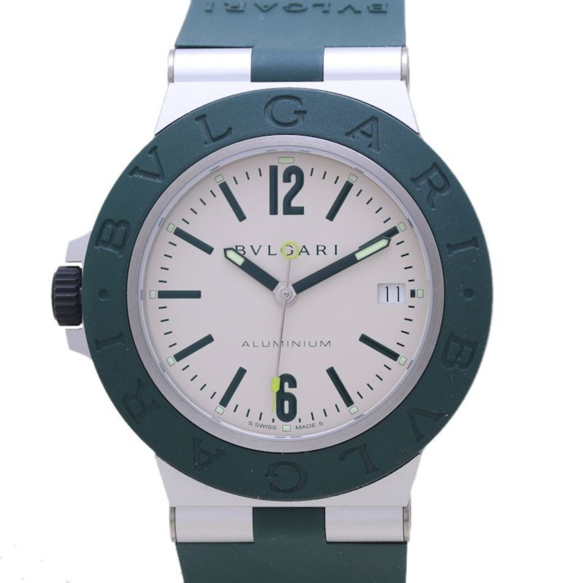 Pre-Owned BVLGARI Bvlgari Aluminum Matchpoint M Size 103854 BB40ATHMS Limited to 800 pieces Rubber Men's 39998 Watch