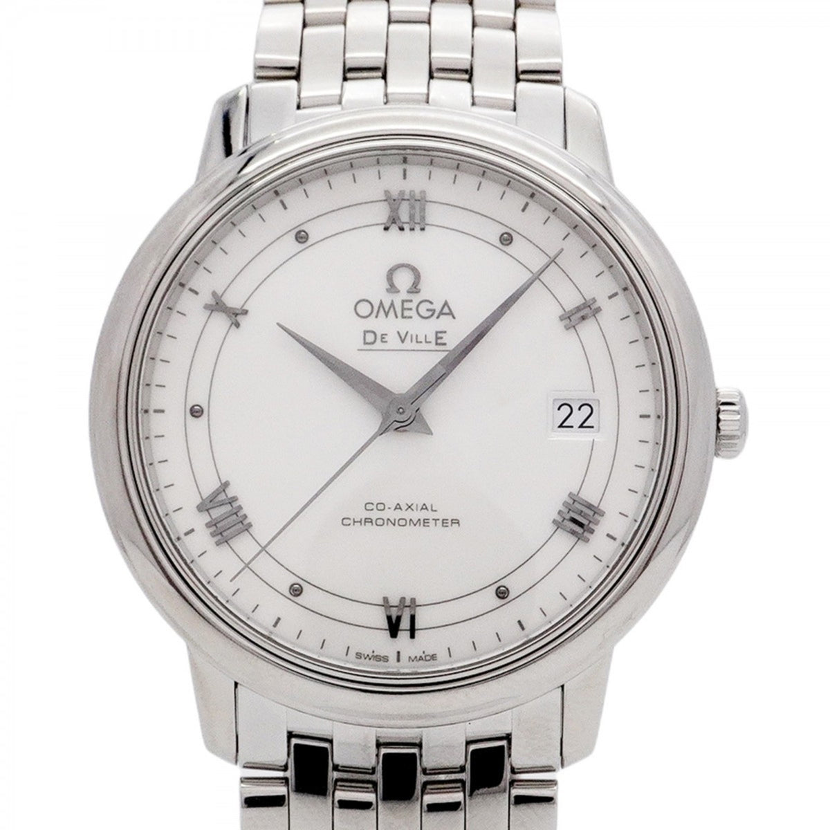 Pre-Owned Omega De Ville 424.10.37.20.04.001 White Dial Men's Watch