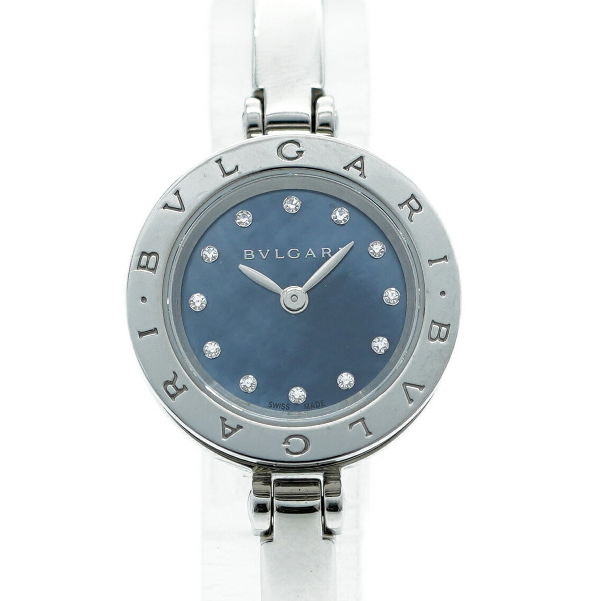 Pre-Owned Bvlgari B.zero1 BZ23BS Blue Dial Women's Watch