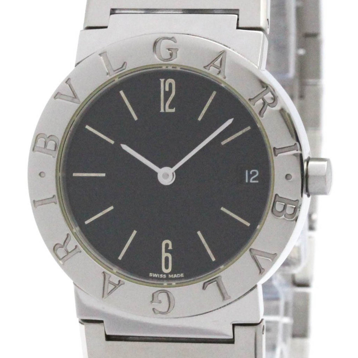 Pre-Owned BVLGARI Bvlgari Bvlgari Steel Quartz Unisex Watch BB30SSD Polished