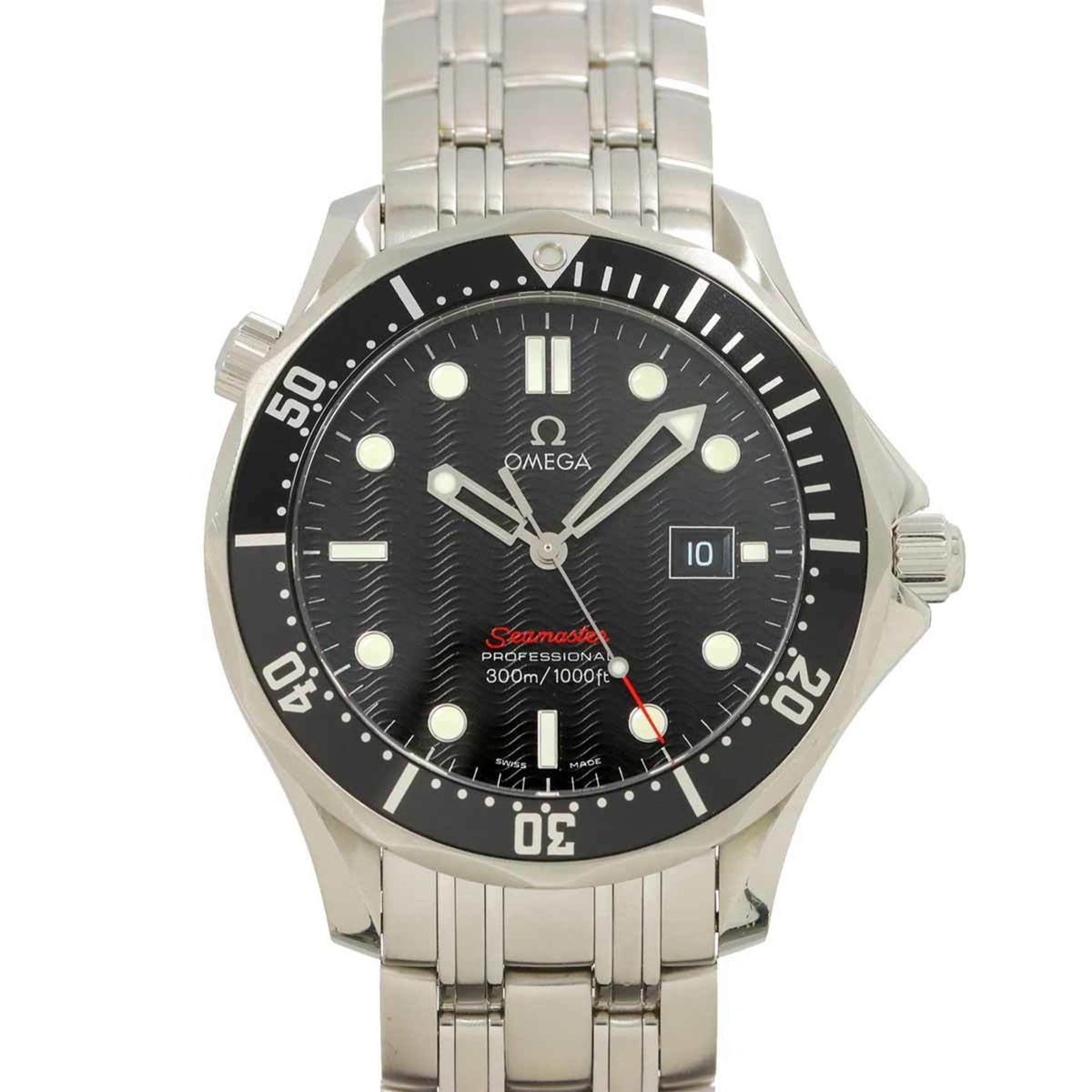 Pre-Owned OMEGA Seamaster Professional 300 Men's Watch 212 30 41 61 01 001 Date Black Quartz