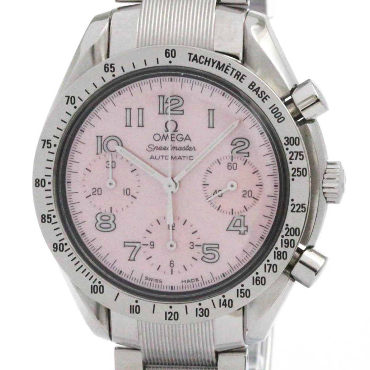 Pre-Owned OMEGA Speedmaster Automatic Pink MOP Dial Steel Watch 3502.78 Polished