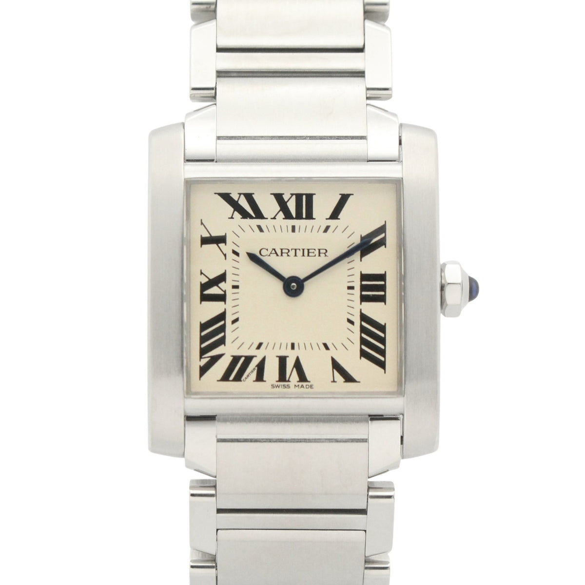 Pre-Owned Cartier Tank Fran?aise MM Wristwatch, Stainless Steel, Boys, Ivory, WSTA0005