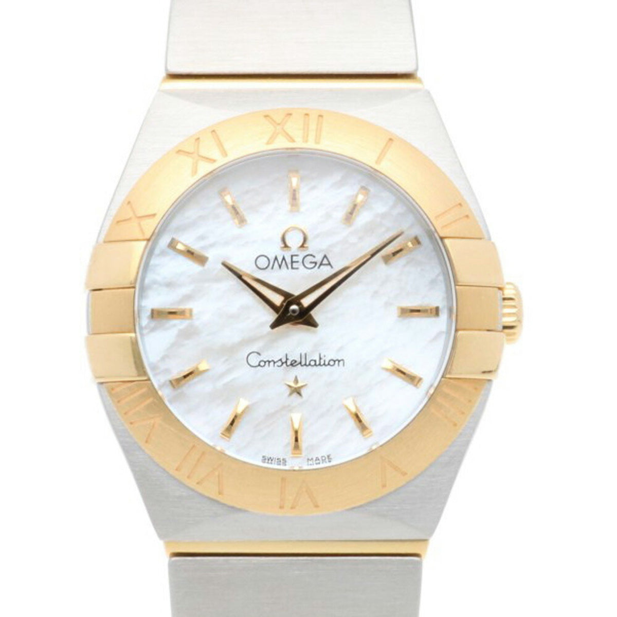 Pre-Owned OMEGA Constellation Watch Stainless Steel Quartz Ladies White Shell