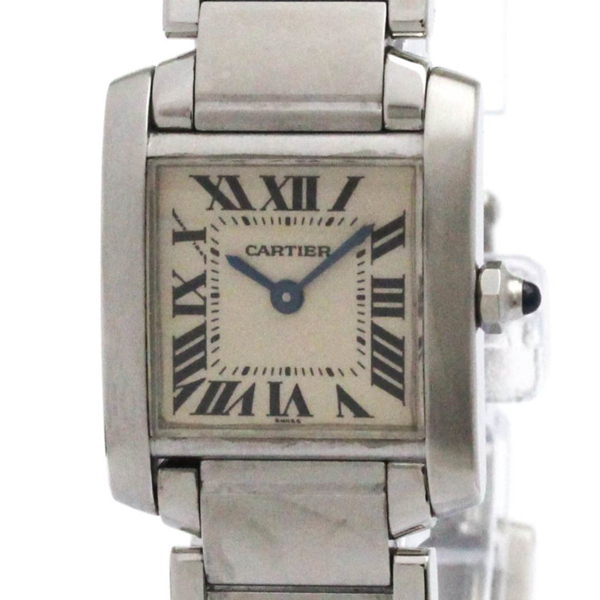 Pre-Owned CARTIER Tank Francaise Steel Quartz Ladies Watch W51008Q3 Polished