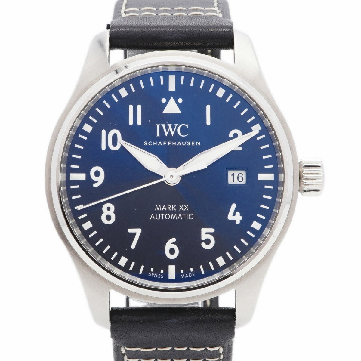 Pre-Owned IWC Schaffhausen Pilot Mark 20 IW328203 Navy Dial Men's Watch