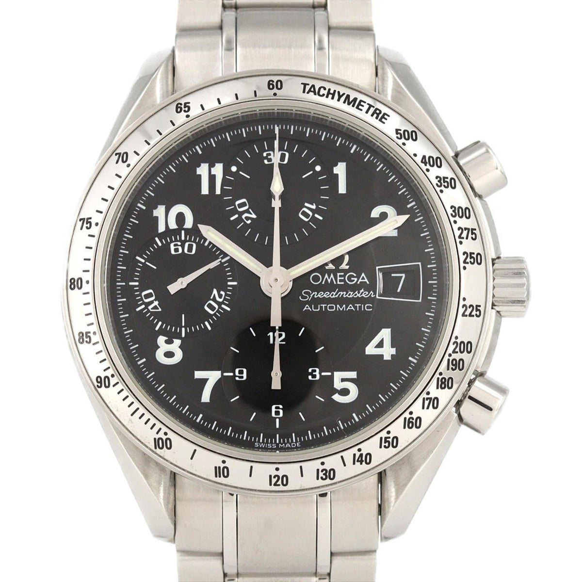 Pre-Owned Omega Speedmaster Date 3513.52 Stainless Steel Automatic Watch