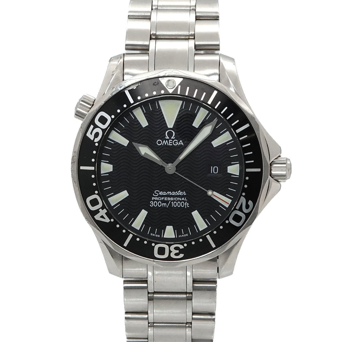 Pre-Owned Omega Seamaster Professional 300 2264 50 Men's Watch, Date, Black, Quartz Watch