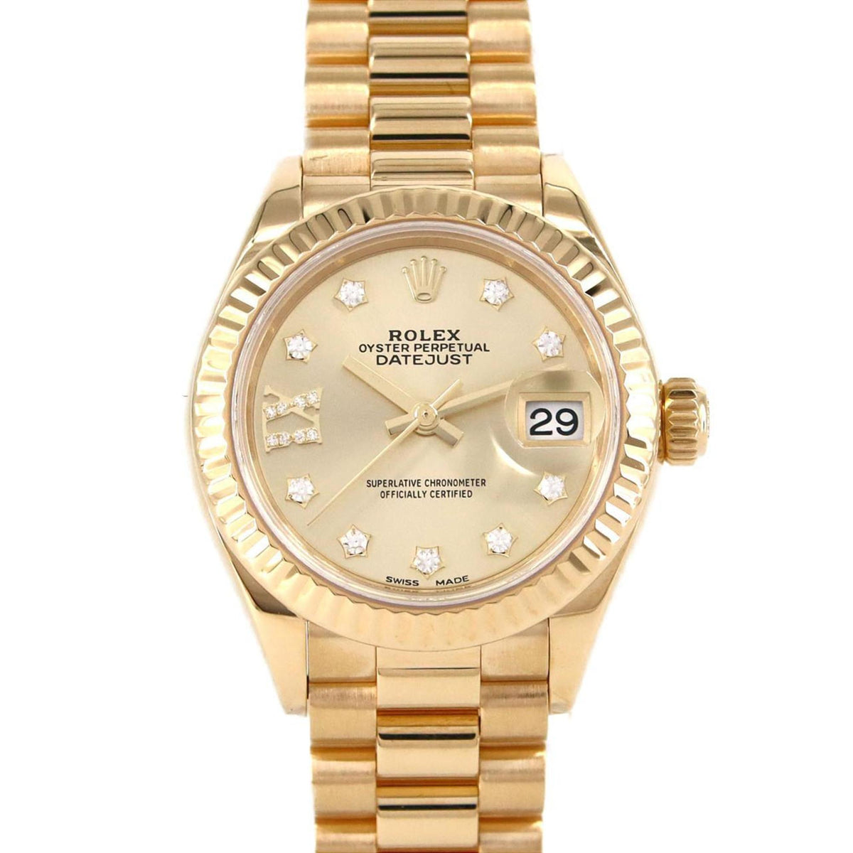 Pre-Owned Rolex Datejust 279178G YG Watch Automatic Winding Random Number