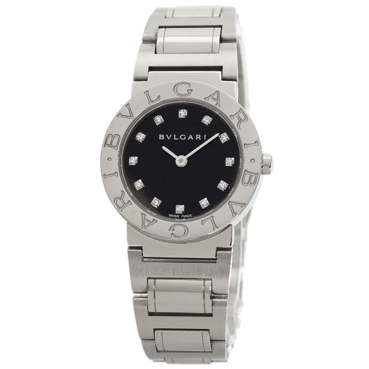 Pre-Owned BVLGARI BB26BSS 12 12P Diamond Watch Stainless Steel SS Women's