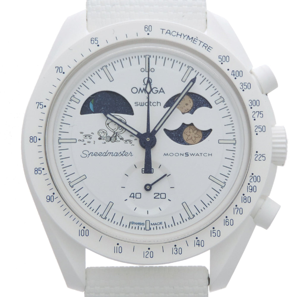 Pre-Owned Omega MoonSwatch Mission to Earthphase Moonshine Gold Women's/Men's Watch SO33W701L