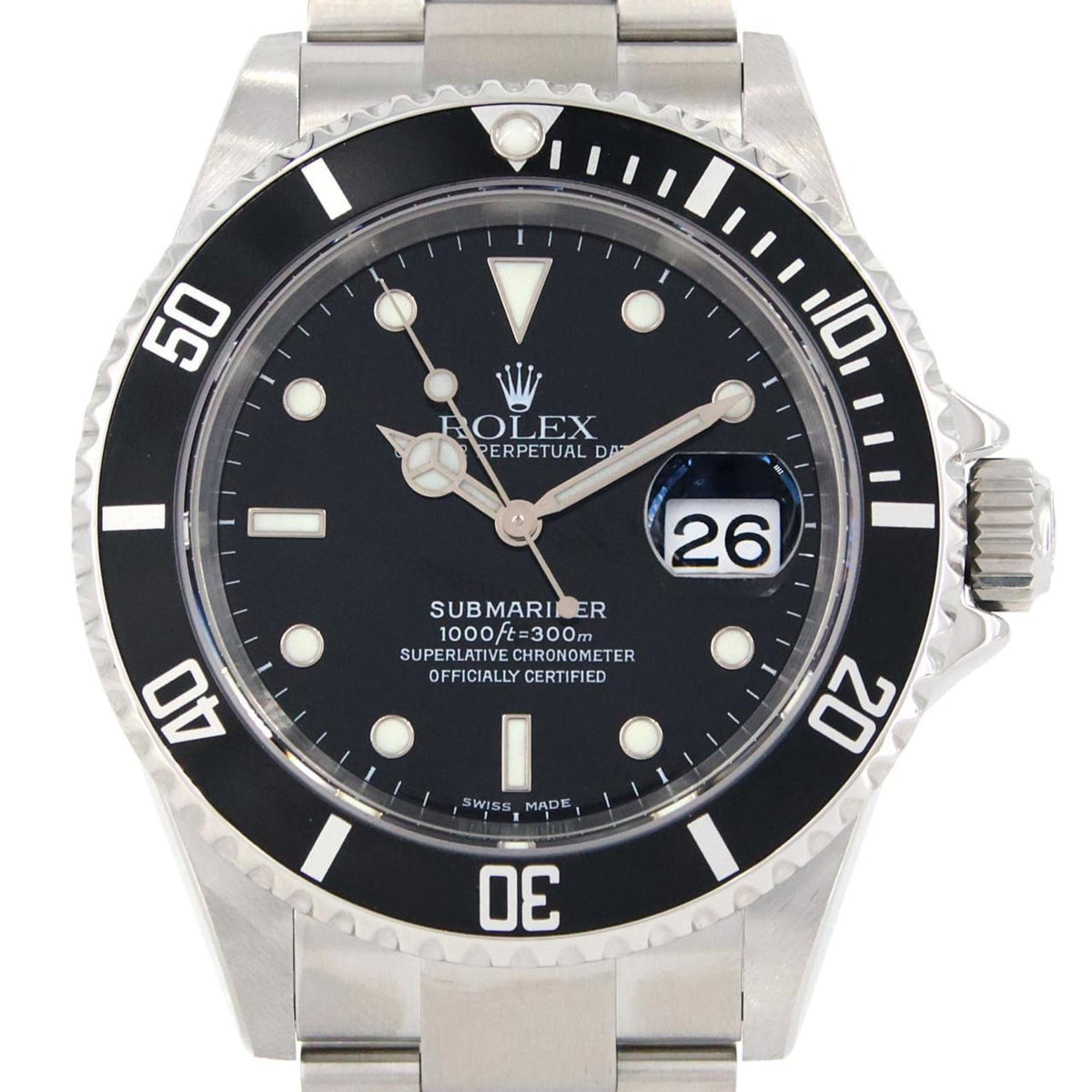 Montre-bracelet automatique Rolex Submariner Date 16610 SS d'occasion, série F 