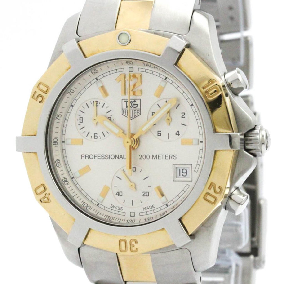Montre homme TAG HEUER 2000 Exclusive Chronograph d'occasion en acier or 18 carats CN1151 BF578865 