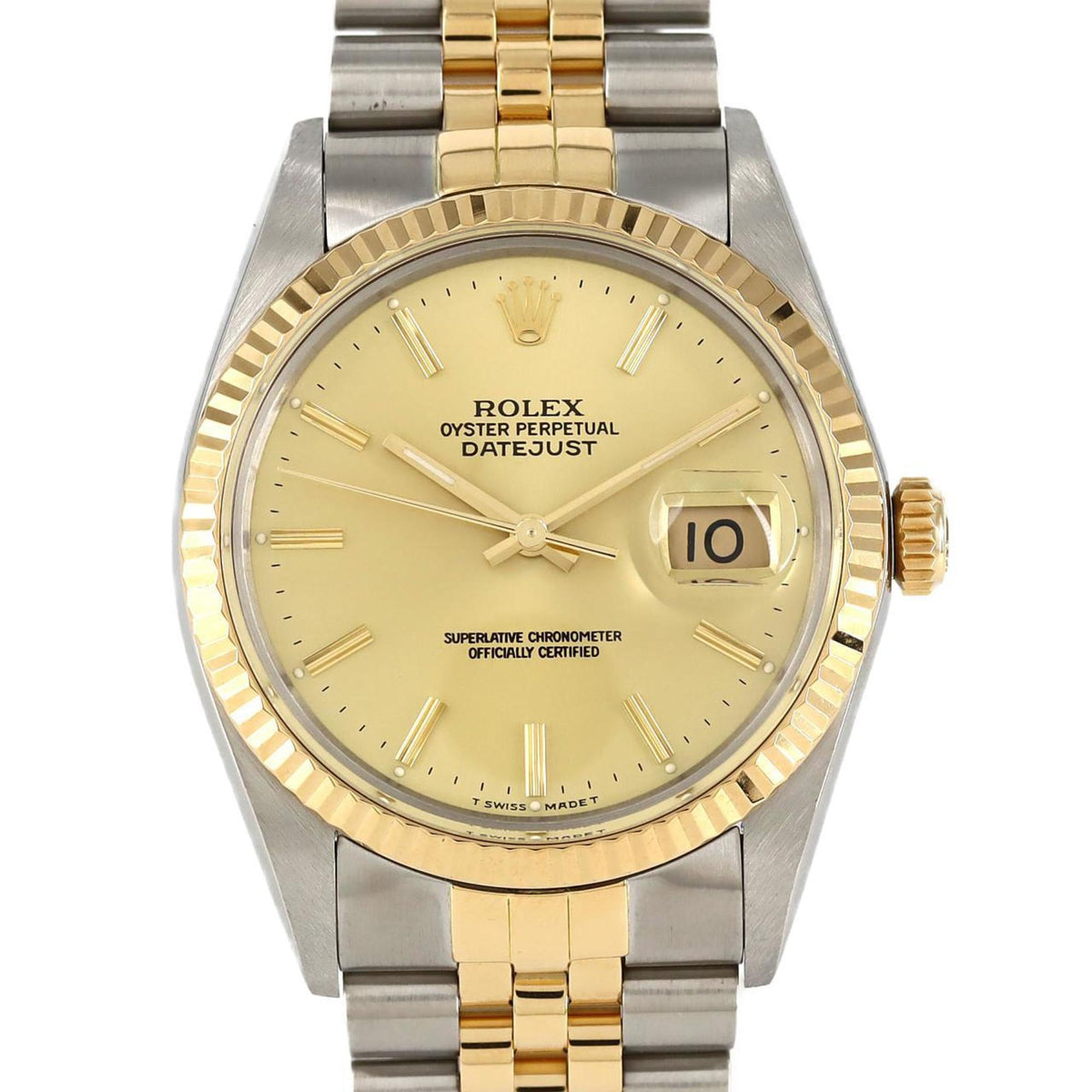 Pre-Owned Rolex Datejust 16013 SSxYG Automatic Watch, 9th Series