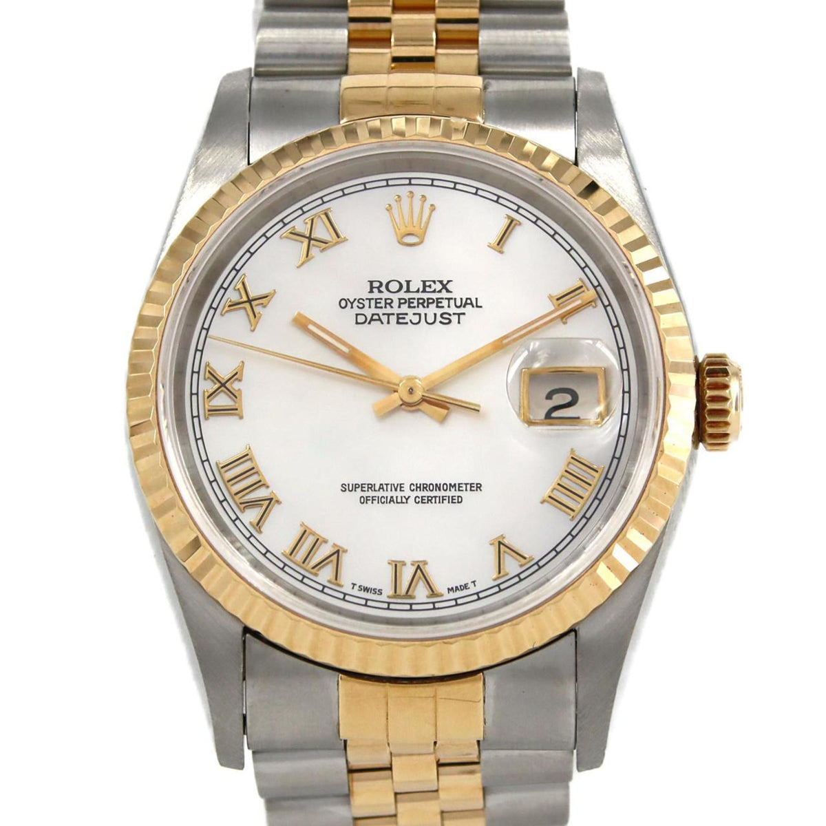 Pre-Owned Rolex Datejust 16233NR SSxYG Automatic Watch, S-Serial