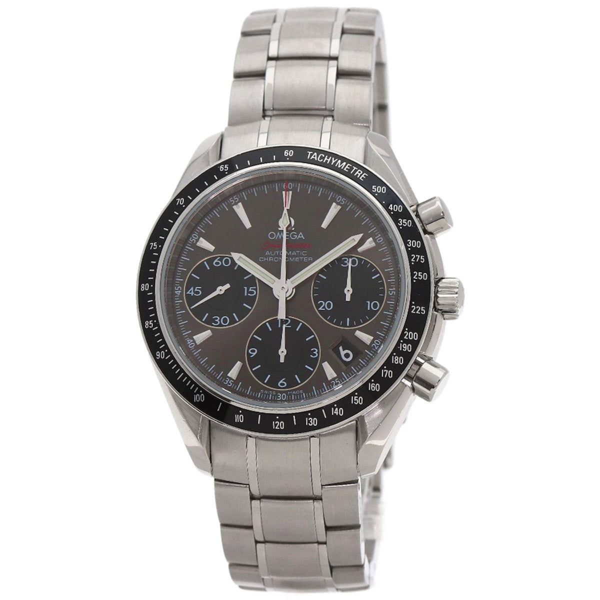 Pre-Owned Omega 323.30.40.40.06.001 Speedmaster Date Watch in Stainless Steel/SS for Men