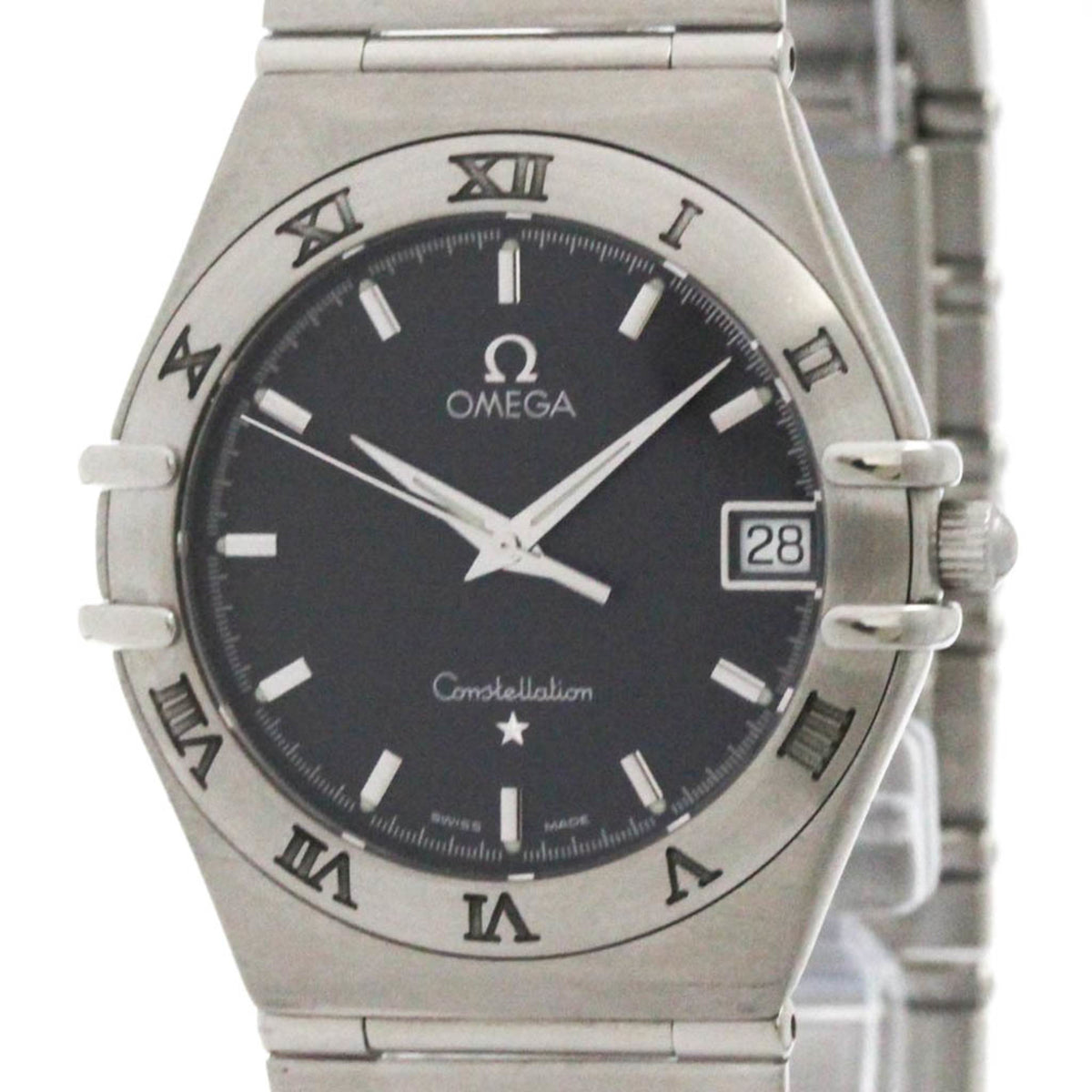Pre-Owned OMEGA Constellation Stainless Steel Quartz Mens Watch 1512.40 Polished