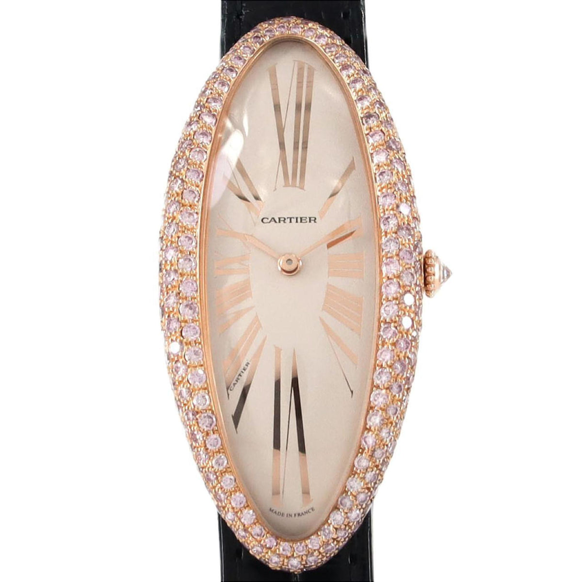 Pre-Owned Cartier Baignoire Allongee PG 4PD WL408031 PG/RG Wristwatch, manual winding