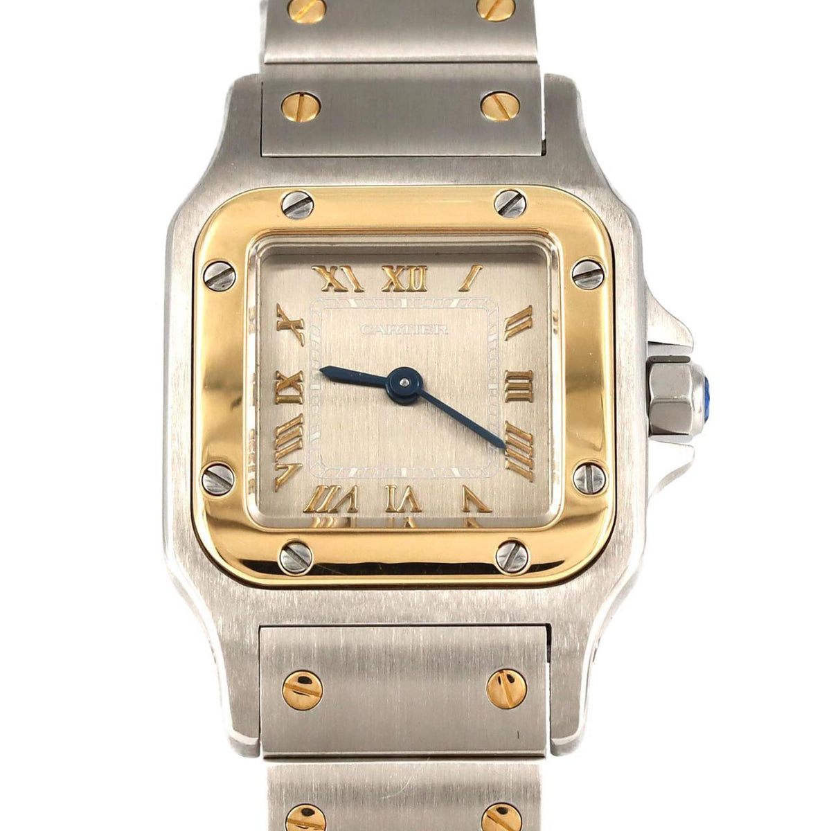 Pre-Owned Cartier Santos Galbe SM Combi W20031C4 SSxYG Wristwatch Quartz