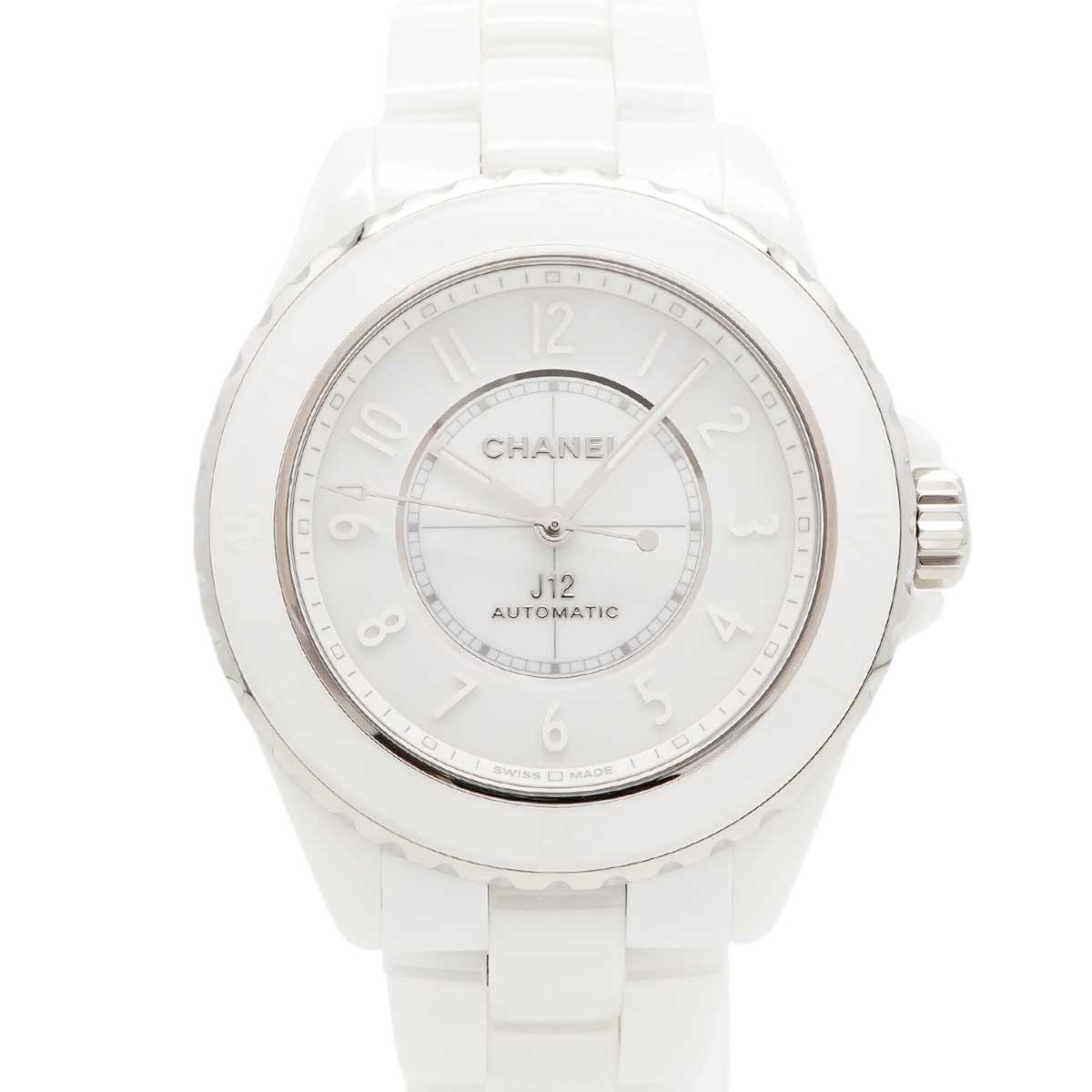 Pre-Owned Chanel J12 Phantom H6186 White Dial Men's Watch