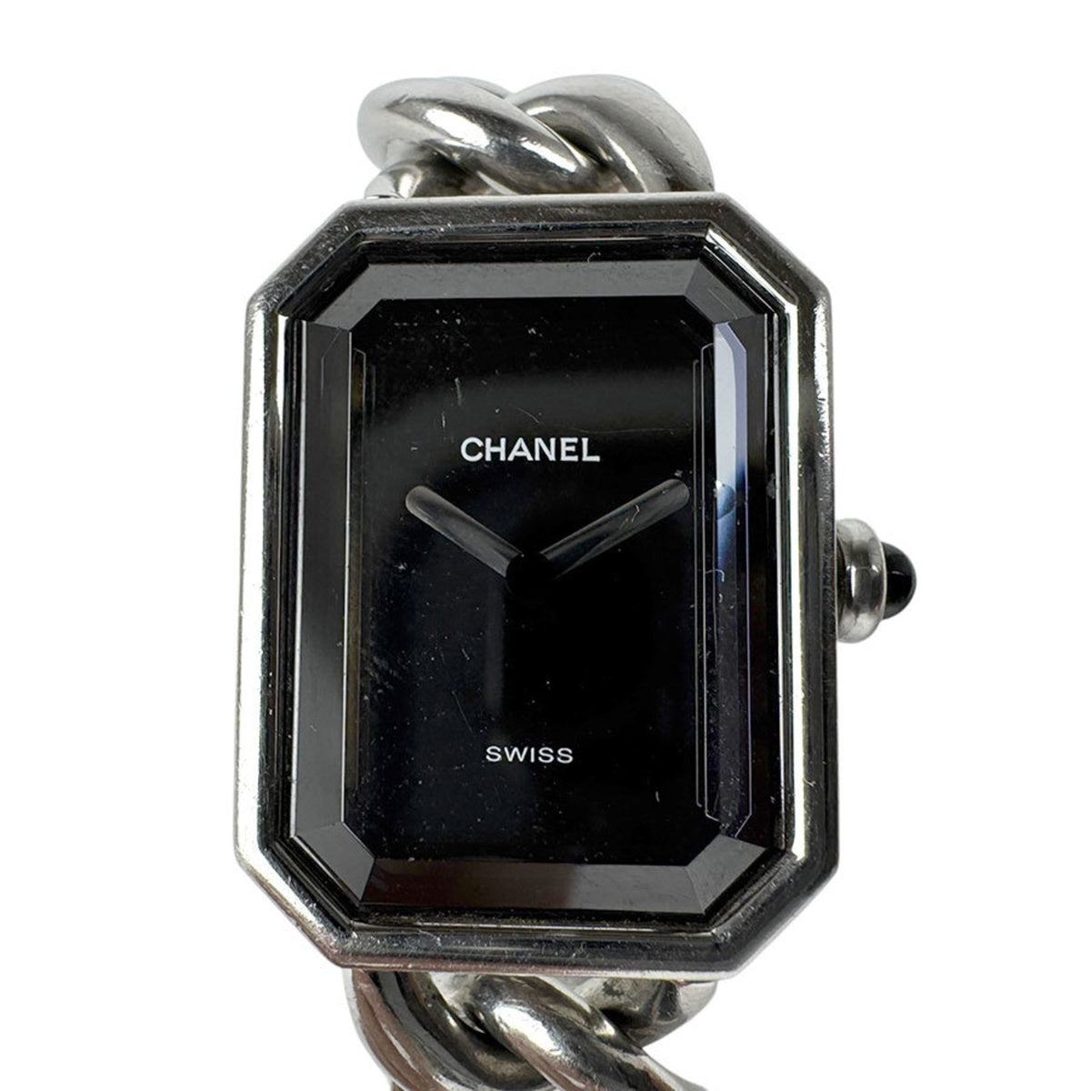 Pre-Owned CHANEL Wristwatch Premiere Stainless Steel Silver x Black Ladies H0452 Quartz z3994