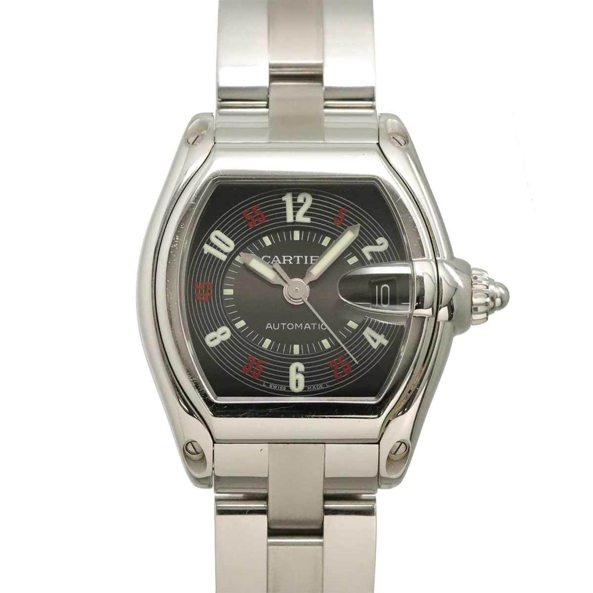 Pre-Owned Cartier Roadster LM W62002V3 Men's Watch, Date, Black, Automatic Movement