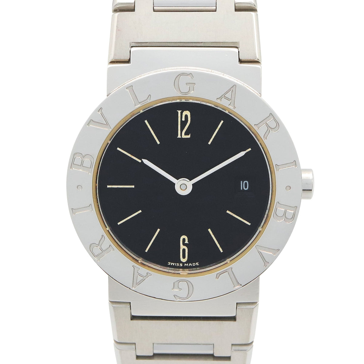 Pre-Owned Bulgari BVLGARI Watch Stainless Steel Ladies Black BB26SSD