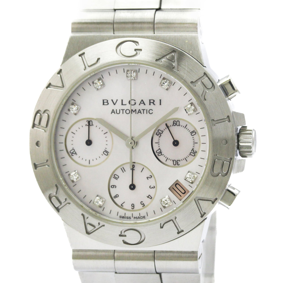 Pre-Owned BVLGARI Diagono Sport Chronograph Automatic Watch CH35S AUTO Polished