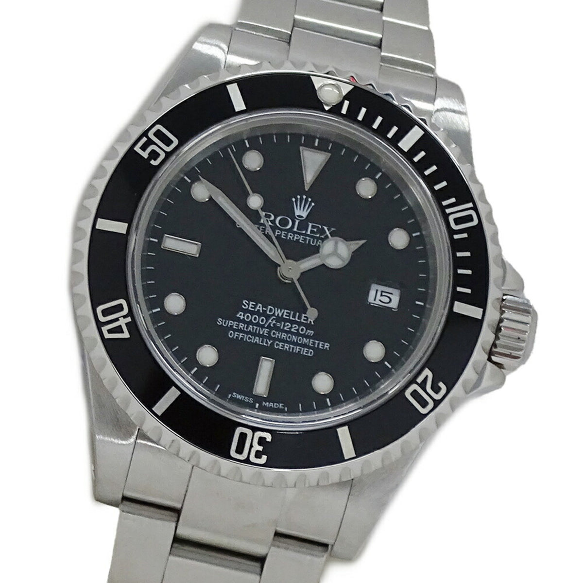 Pre-Owned Rolex ROLEX Sea-Dweller 16600 A-series Men's Watch Date Automatic AT Stainless Steel SS Silver Black Polished