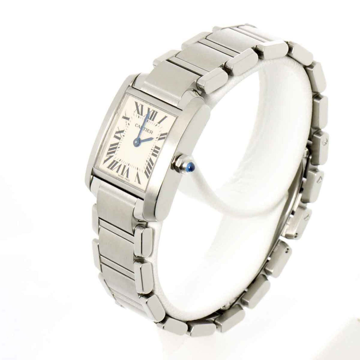 Montre femme Cartier Tank Francaise SM W51008Q3 d'occasion à quartz ivoire 