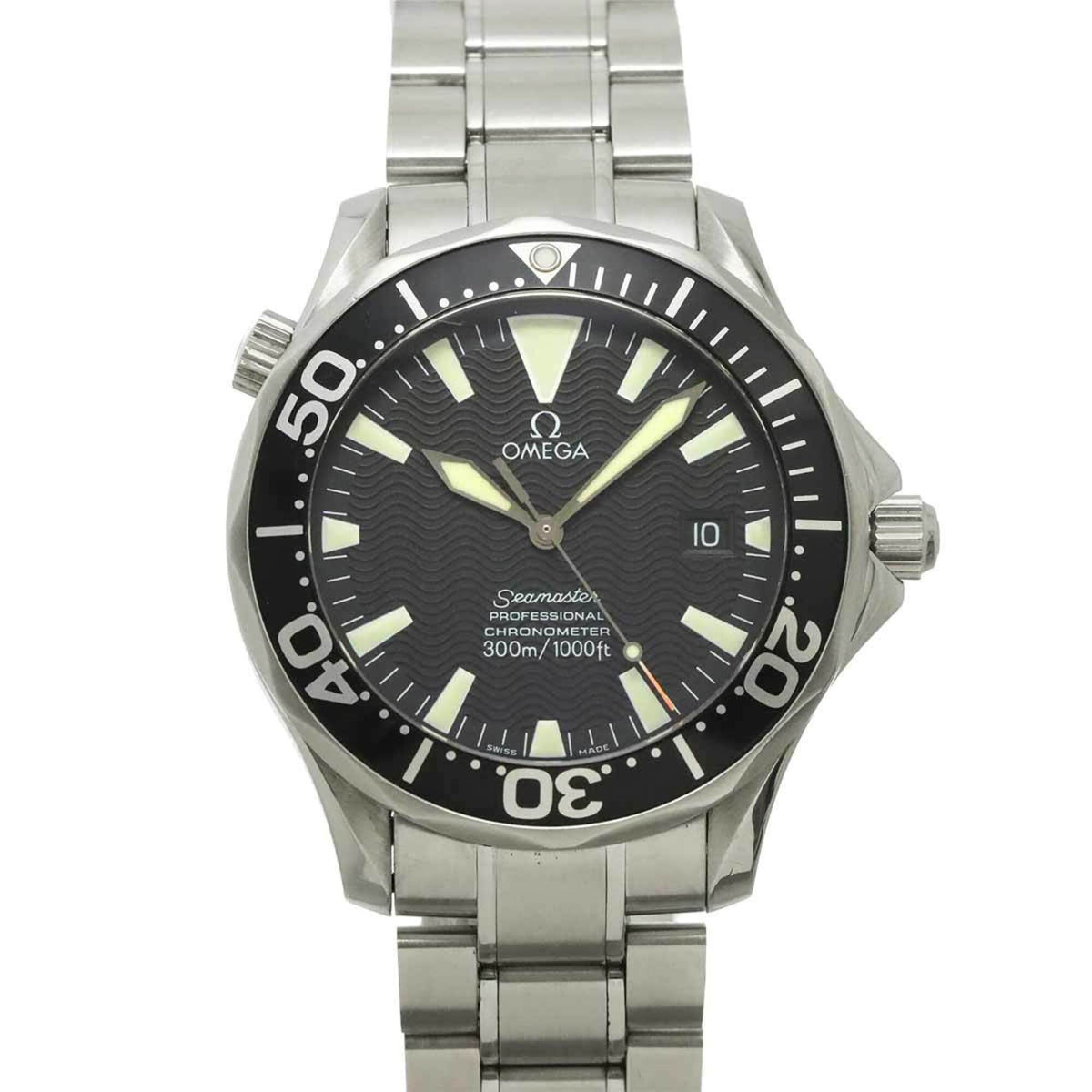 Pre-Owned Omega Seamaster Professional 300m 2254 50 Men's Watch, Date, Black, Automatic Movement
