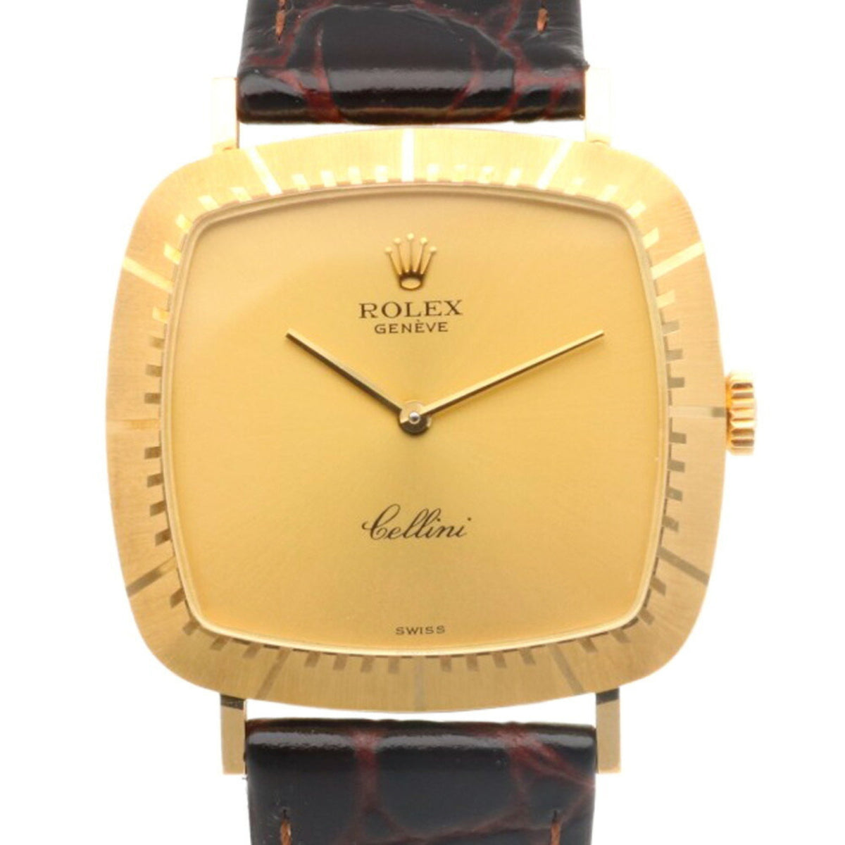 Pre-Owned Rolex Cellini Watch 18K 4084 Hand-wound Men's ROLEX E Series 1990-1991 Overhauled