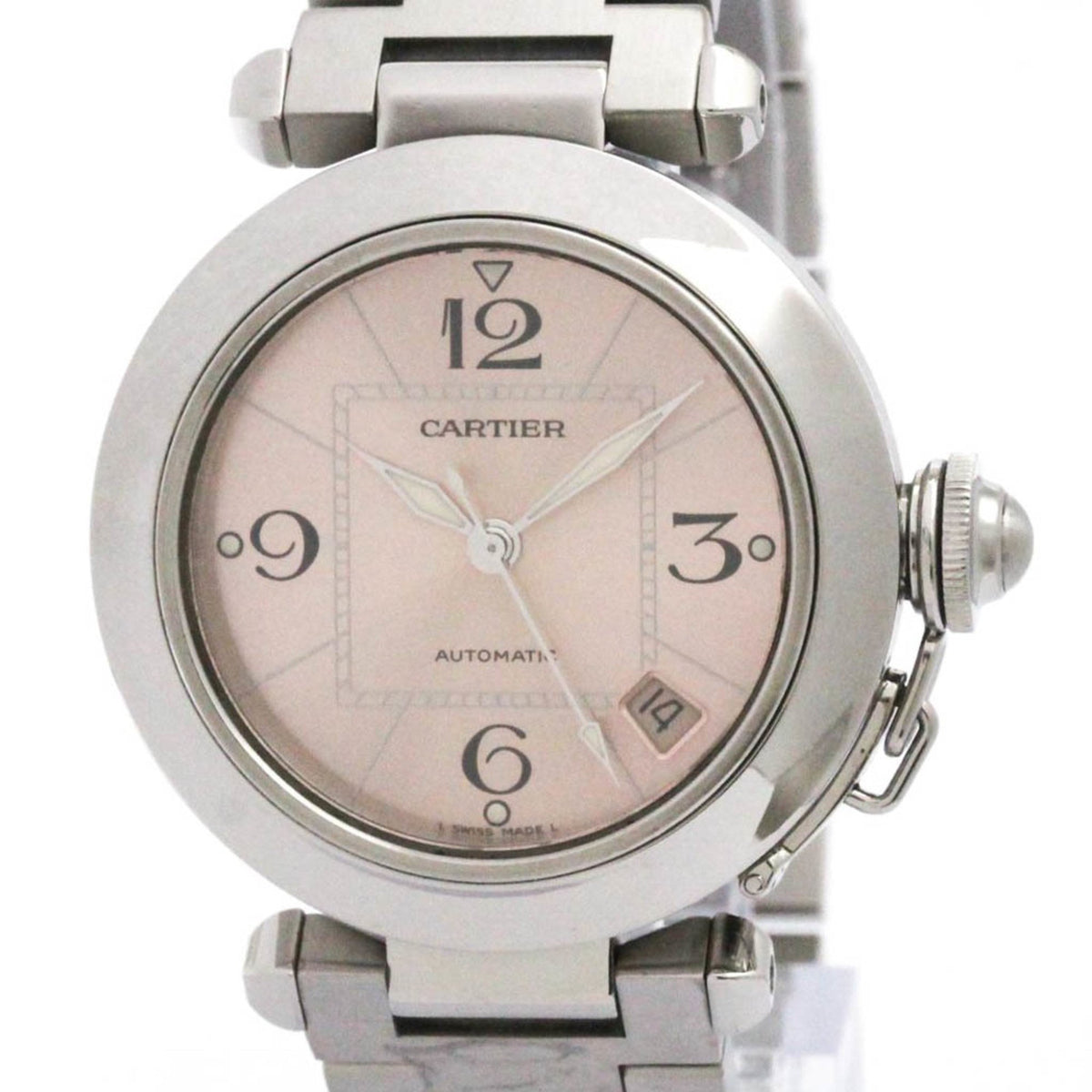 Pre-Owned CARTIER Pasha C Steel Automatic Unisex Watch W31075M7 Polished