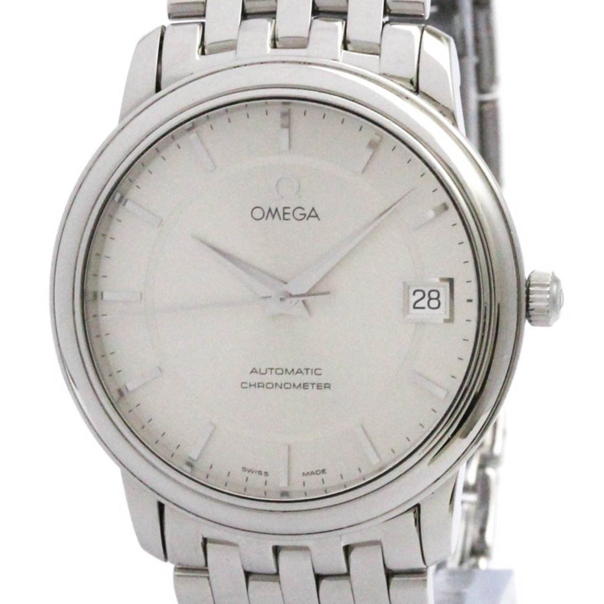 Pre-Owned OMEGA De Ville Prestige Steel Automatic Mes Watch 4500.31 Polished