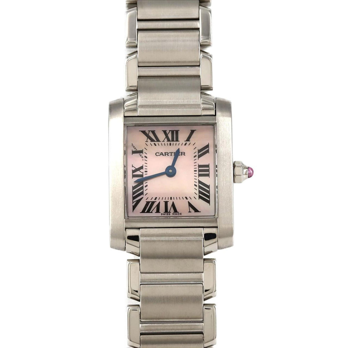 Montre-bracelet à quartz Cartier Tank Francaise SM W51028Q3 SS d'occasion 
