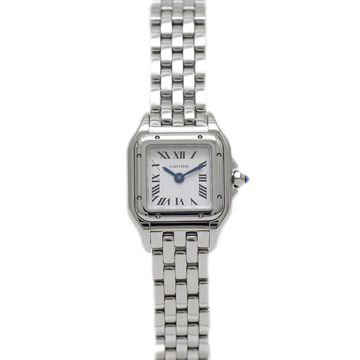Pre-Owned Cartier Panth?re de Mini Silver Dial Stainless Steel Watch WSPN0012 Women's