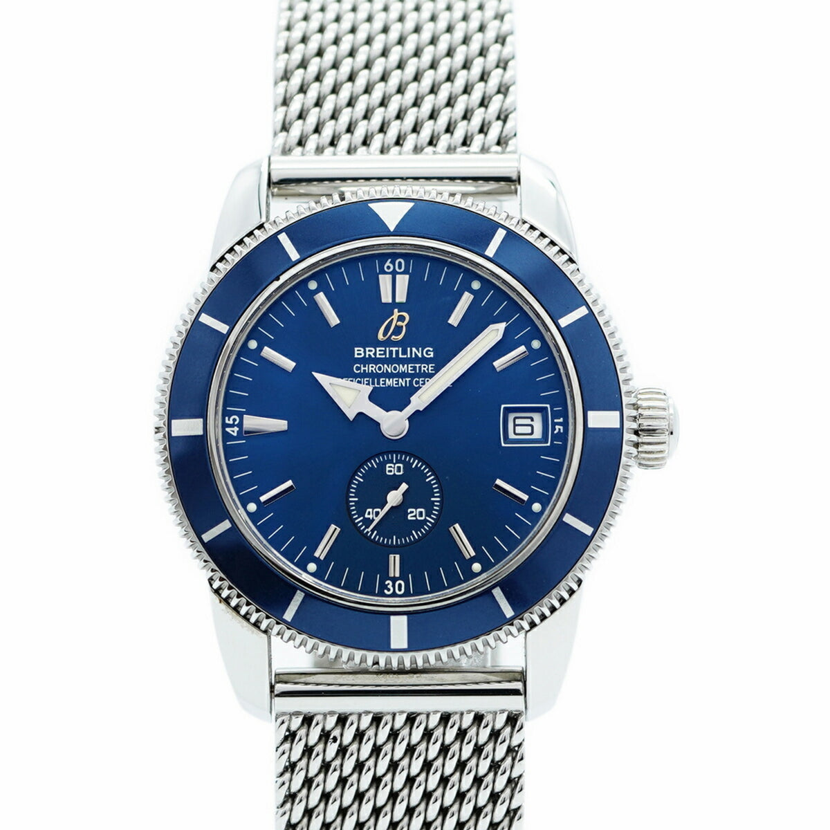 Pre-Owned Breitling Superocean Heritage 38 A37320 Men's Blue Dial Watch