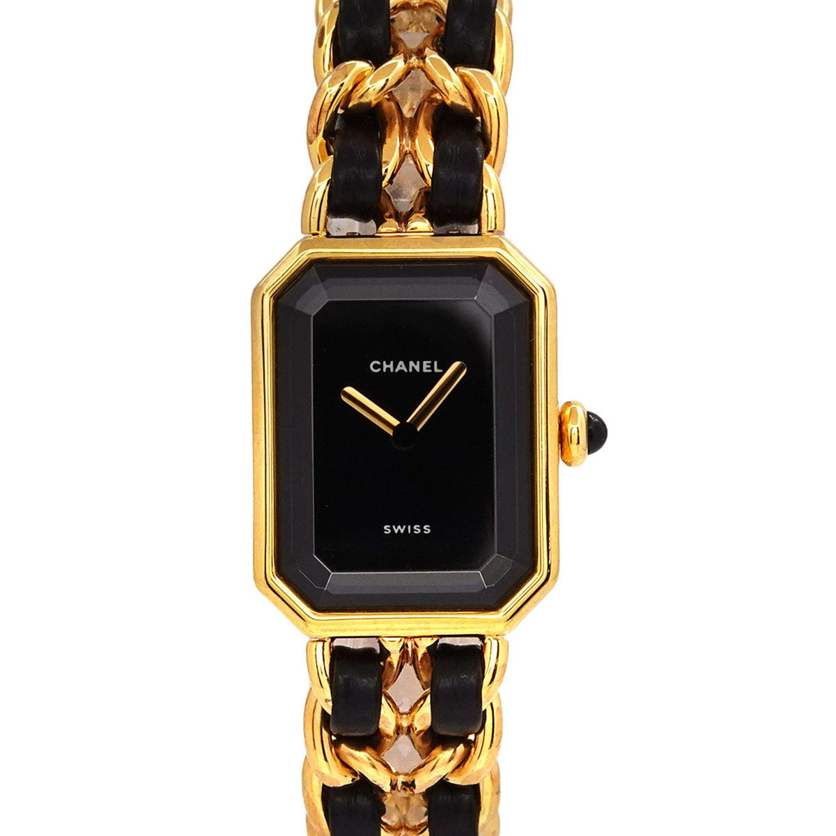 Pre-Owned CHANEL Premiere S size H0001 Ladies watch Black Gold Quartz