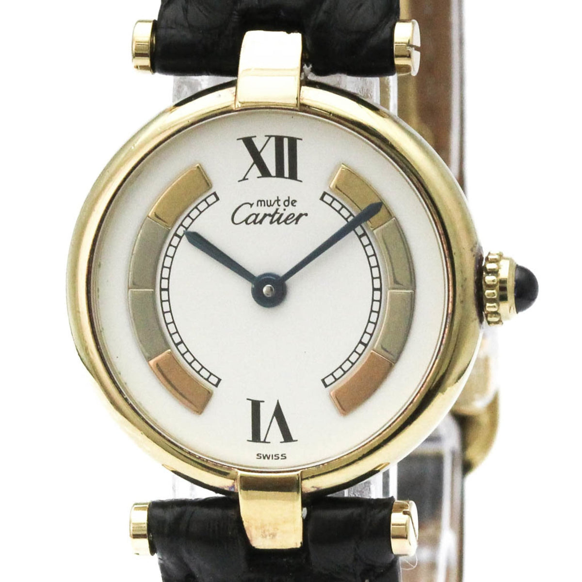 Pre-Owned CARTIER Must Vendome Vermeil Gold Plated Quartz Ladies Watch 590004