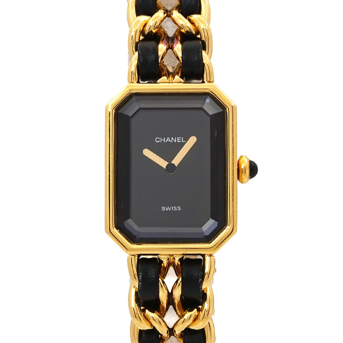 Pre-Owned CHANEL Premiere Women's Watch, Size L, H0001, Black and Gold, Quartz Movement