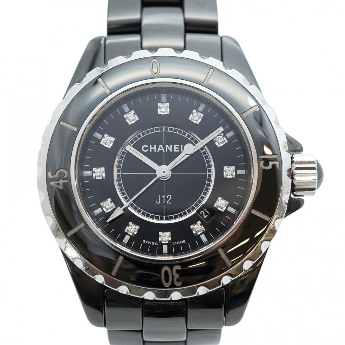 Pre-Owned Chanel J12 H1625 Black Dial Women's Watch